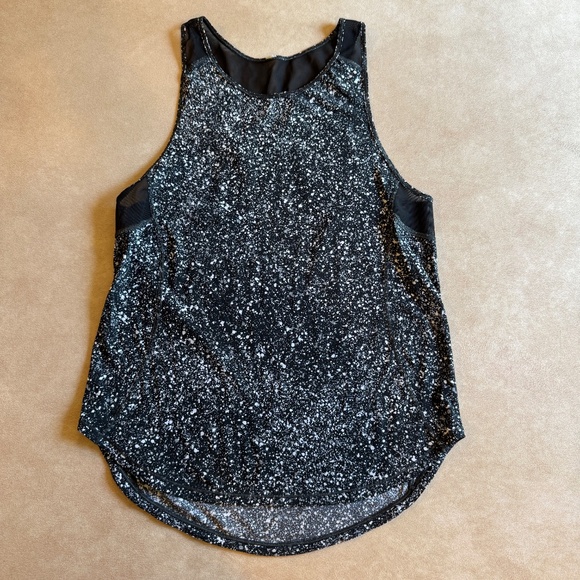 Lululemon Sculpt Tank II Splatter Black and White Racerback Tank • size small - Picture 5 of 10